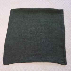 Solino Homes 100% Linen Forest Green Pillow Case 17x17 Square